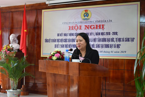 Công đoàn ngành Giáo dục tỉnh Đắk Lắk tổ chức Hội nghị học tập, quán triệt, triển khai Nghị quyết Đại hội XII Công đoàn Việt Nam.