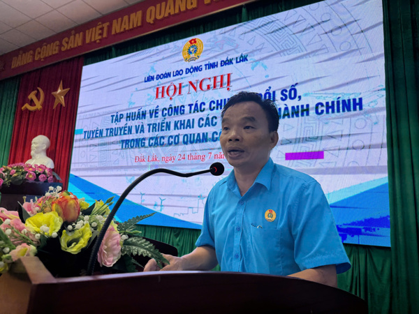LĐLĐ tỉnh Đắk Lắk: Tập huấn công tác chuyển đổi số và an toàn thông tin năm 2026
