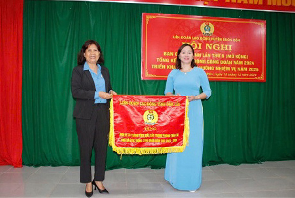 Liên đoàn Lao động huyện Buôn Đôn Tổ chức Hội nghị Ban Chấp hành lần thứ 6 nhiệm kỳ 2023 - 2028