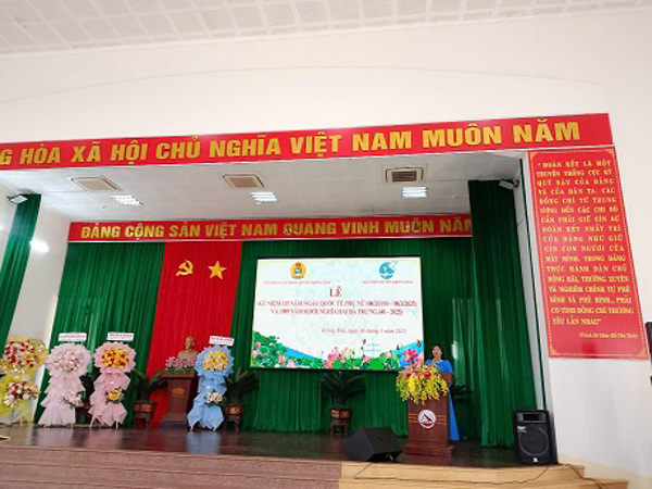 Liên đoàn Lao động huyện Krông Búk phối hợp với Hội Liên hiệp Phụ nữ huyện Tổ chức Lễ Kỷ niệm 115 Ngày Quốc tế phụ nữ 8/3, 1985 năm khởi nghĩa Hai Bà Trưng năm 2025